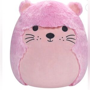 Squishmallows FuzzAMallows 16 inch Anu the Pink Otter - Child's Soft Plush Toy